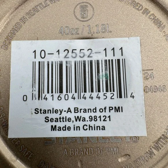 Stanley Quencher H2.0 FlowState Tumbler 40oz Champagne Rose Quartz 10-12552-111 - Picture 7 of 9